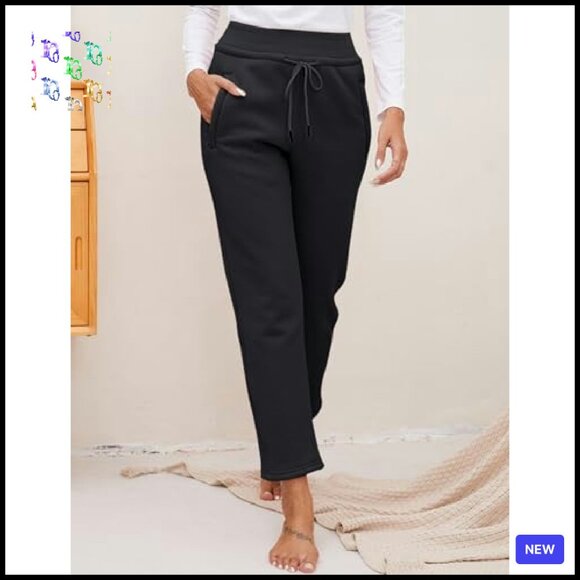 Sherpa Lined Fleece Jogger Pants Winter Warm Active Running Sweatpants - Picture 8 of 8